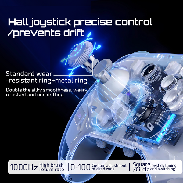 VERTEX S4 Multiplatform Gaming Controller with Charging Dock, Hall Effect Joysticks and Triggers
