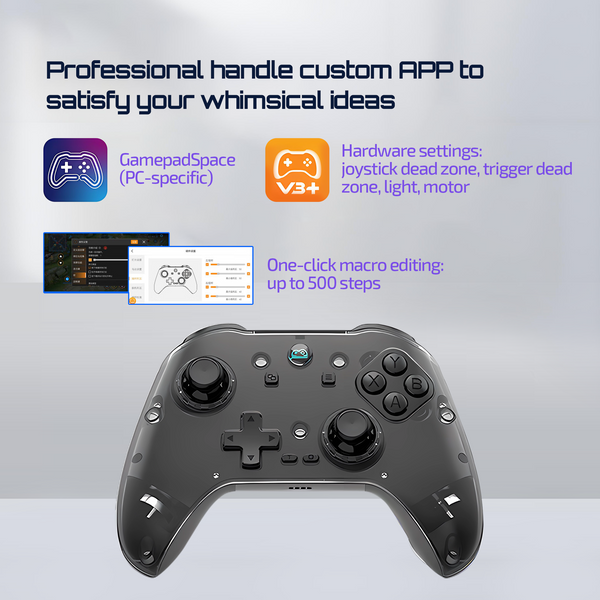 VERTEX M2 Pro Multiplatform Gaming Controller with Charging Dock, Hall Effect Joysticks and Triggers