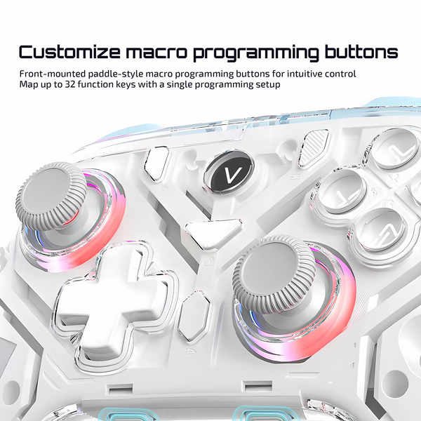 VERTEX S4 Multiplatform Gaming Controller with Charging Dock, Hall Effect Joysticks and Triggers